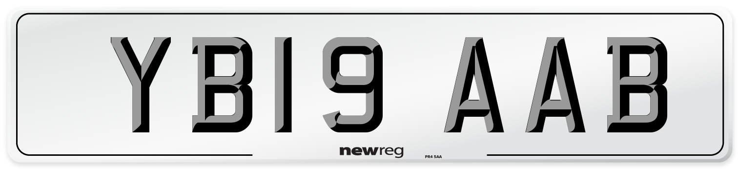 YB19 AAB Number Plate from New Reg